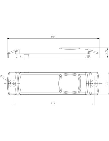 Indicador Lateral LED Âmbar, Vermelho e Branco para superfície Conector QS075 Fristom Truck Trailer FT018 Com conector | LeonL