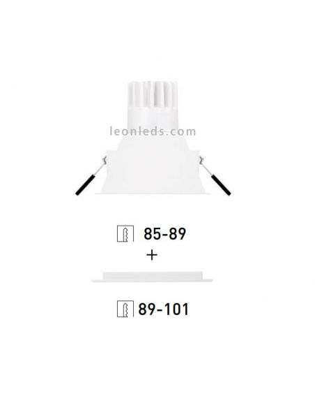Downlight Led SWAP Cuadrado 5W de Arkos Light Blanco Naranja Dorado Gris Negro mate 5W | LeonLeds luminación