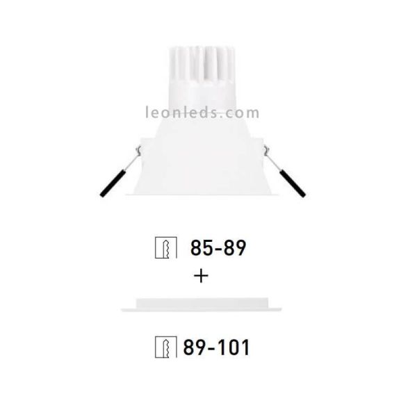 Downlight Led SWAP Cuadrado 5W de Arkos Light Blanco Naranja Dorado Gris Negro mate 5W | LeonLeds luminación