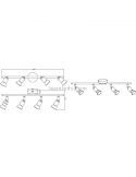 Dimensiones de Regleta de 4 focos serie Paris de Trio Lighting