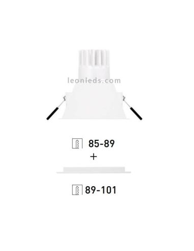 Downlight Led SWAP Cuadrado 7W de Arkos Light Blanco Naranja Dorado Gris Negro mate | LeonLeds luminación