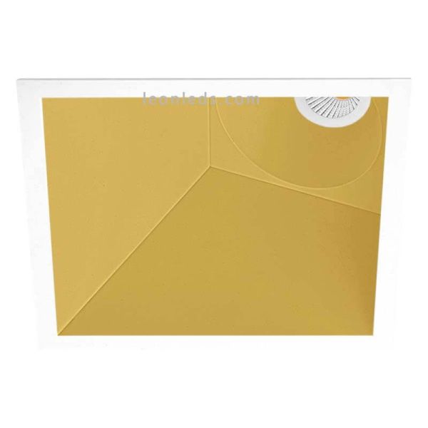 Downlight Led SWAP Cuadrado 7W Square Blanco Naranja Dorado Gris Negro Mate Empotrable corte Cuadrado Asimétrico | LeonLeds