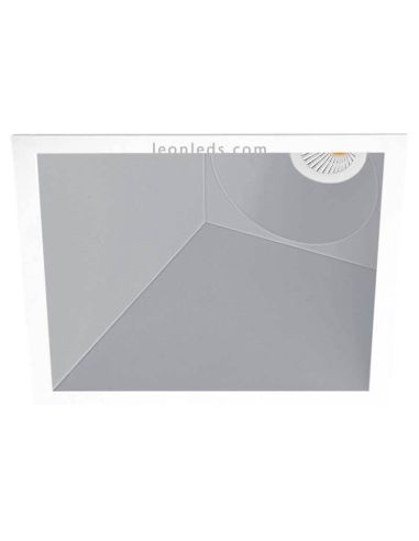 Downlight Led SWAP Carré 7W Carré Blanc Orange Or Gris Noir Mat Encastré Asymétrique Coupe carrée | leonleds
