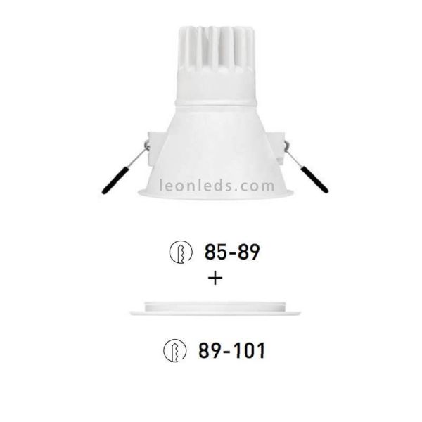 Swap Led L de 6W de ArkosLight Regulable en tono de luz desde 3000K a 1800K | LeonLeds.com