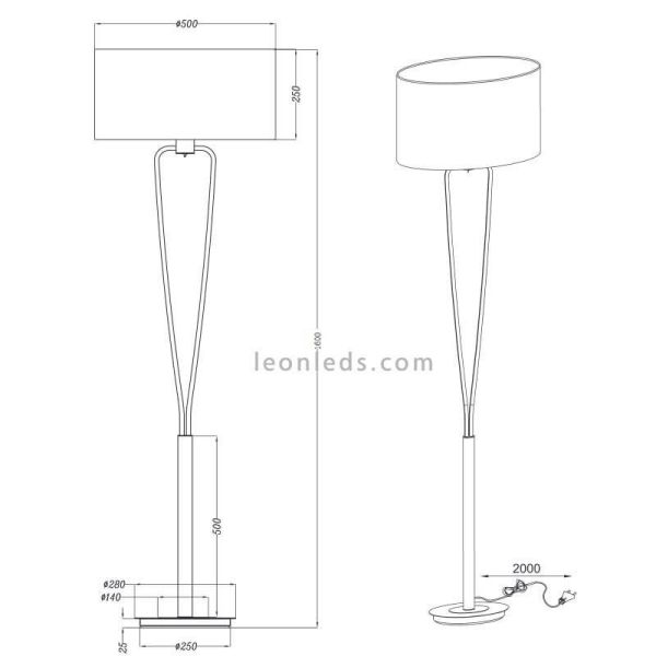 Dimensions Plafonnier Bronze Paris II