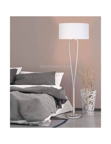 Luminária de chão Matte Nickel Paris II Trio Lighting