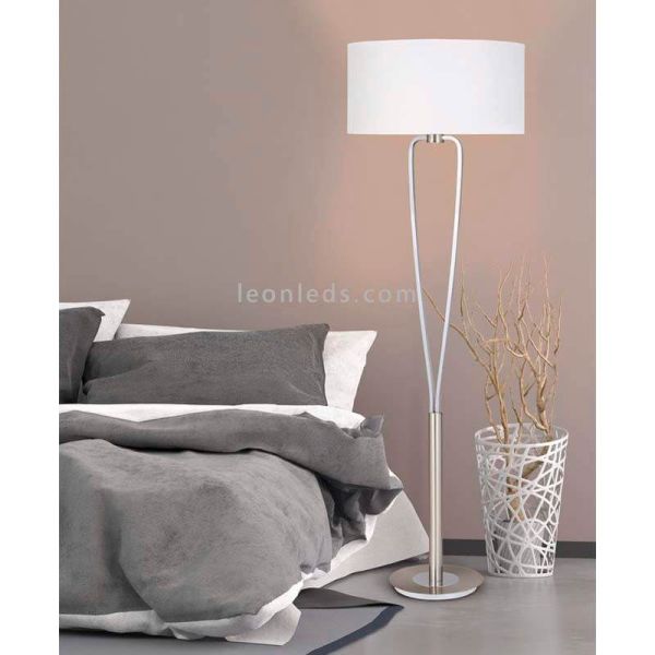 Lámpara de Pie Níquel mate Paris II Trio Lighting