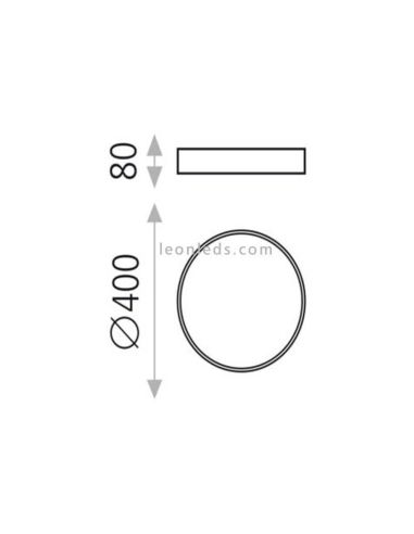 Dimensions Plafonnier LED rond Minsk ACB Lighting