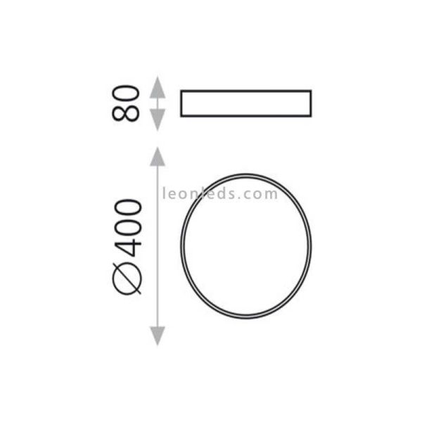 Dimensions Plafonnier LED rond Minsk ACB Lighting