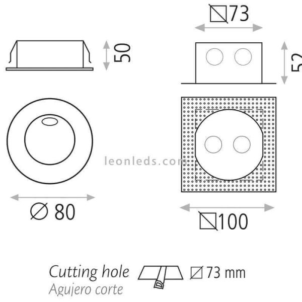Dimensions Gyrophare à DEL Regal ACB Lighting