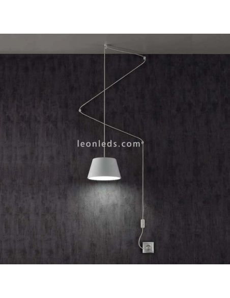 Luminária de teto com interruptor sento e tomada