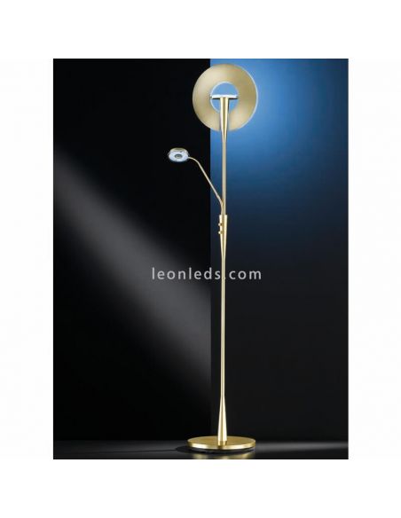 Candeeiro de chão LED Quebec em bronze mate