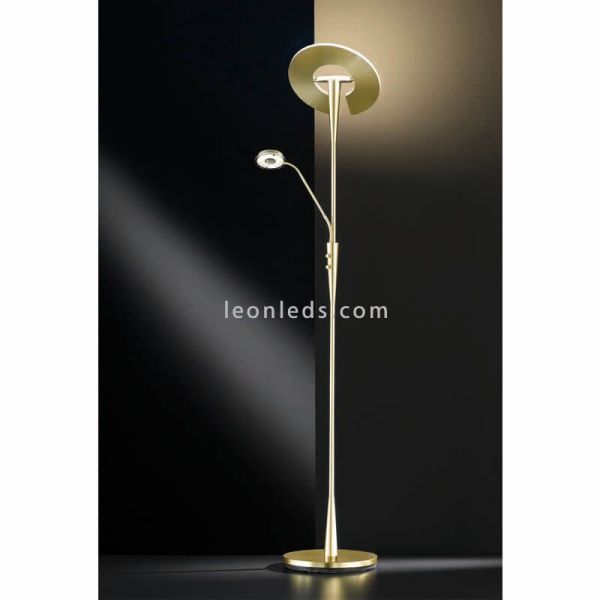 Lámpara de pie LED bronce mate quebec