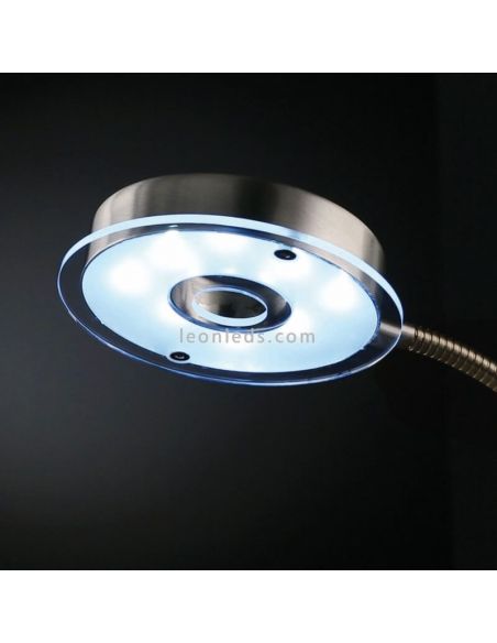 Lampadaire LED Québec lecteur bronze mat