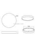 Plafon LED RGB Diamo de Trio Lighting
