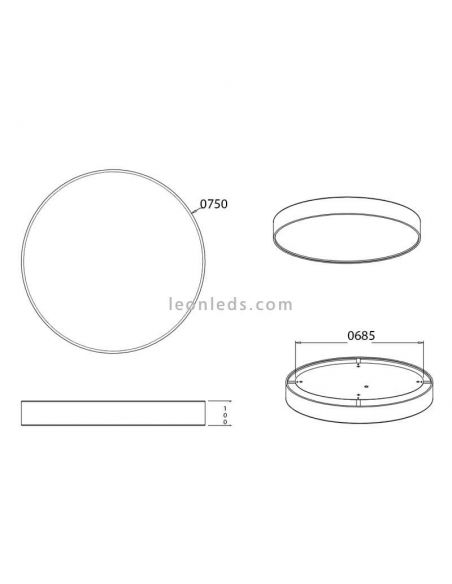 Luminária de teto Diamo RGB LED da Trio Lighting