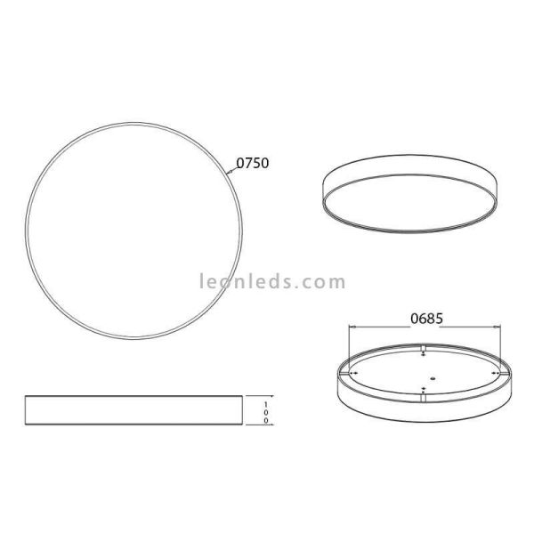 Plafonnier LED Diamo RGB par Trio Lighting