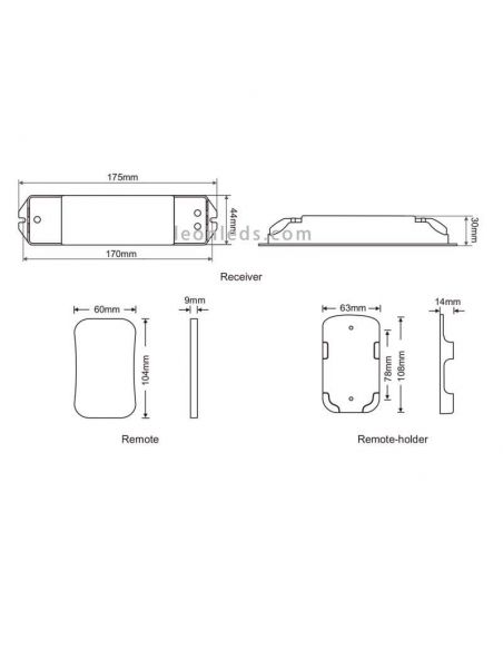 Dimensiones controlador LTECH M4