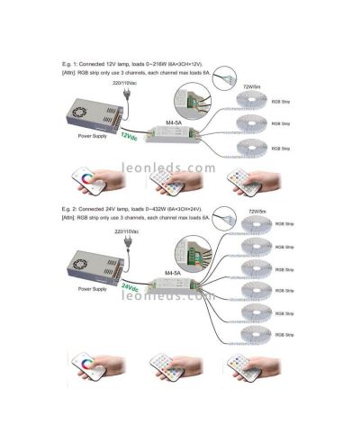 Como instalar controlador tira LED RGB