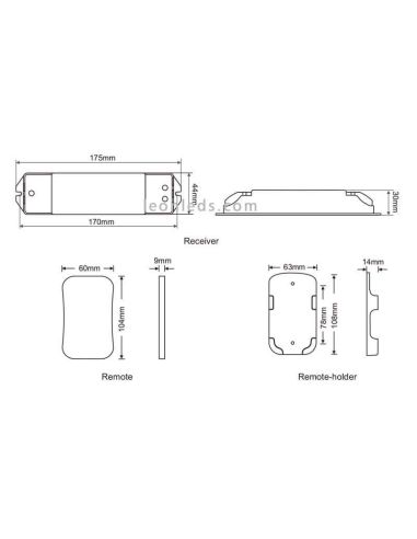 Dimensiones Ltech RGBW M8