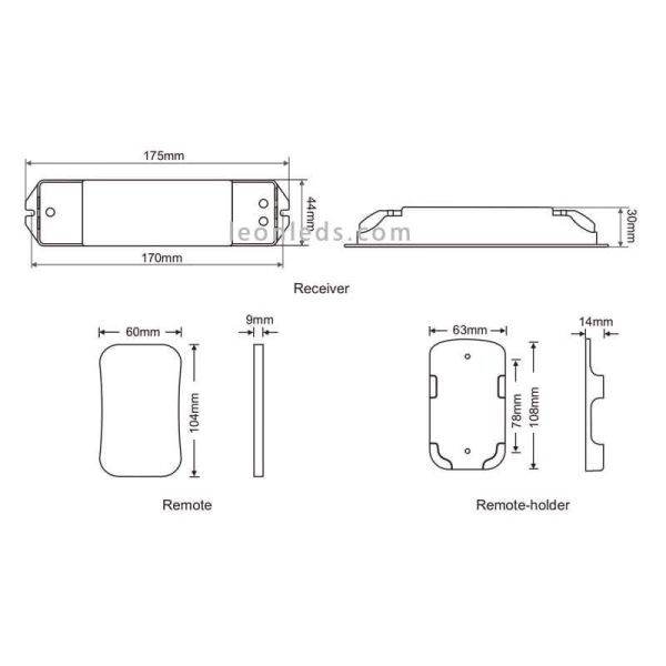 Controlador de tira LED colorido RGBW...