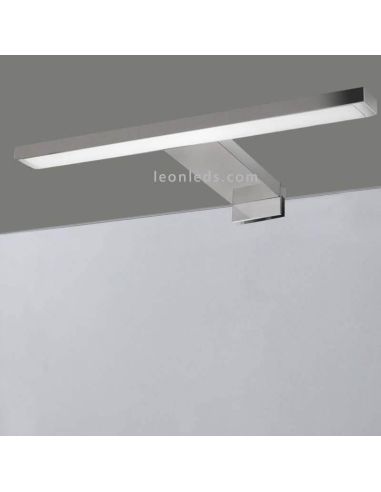 Aplique LED para el espejo del baño cromado y moderno | LeonLeds.com