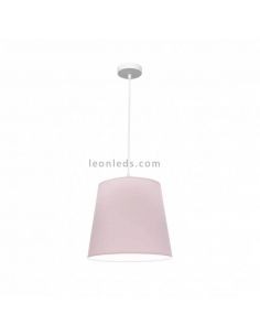 Lámpara de techo tela rosa | LeonLeds Iluminación
