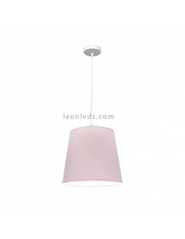 Luminária de teto em tecido rosa | Leon Iluminação LED