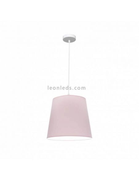Lámpara de techo tela rosa | LeonLeds Iluminación