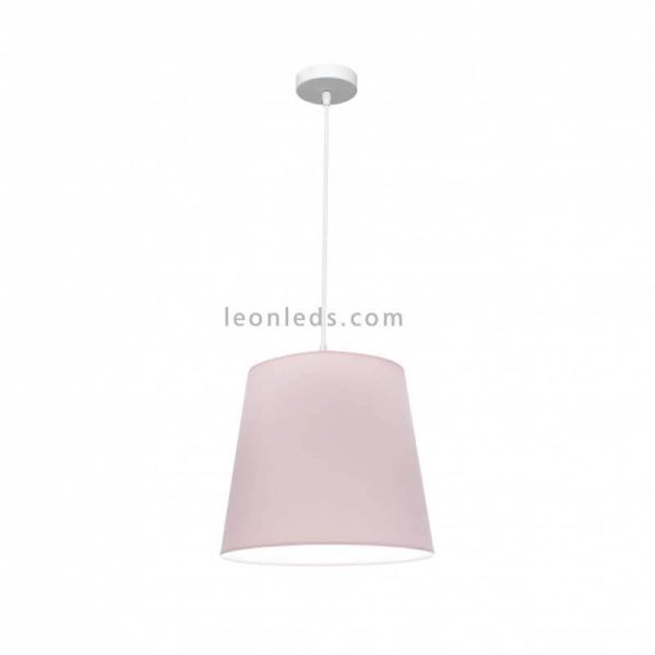 Luminária de teto em tecido rosa | Leon Iluminação LED