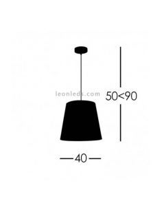 Lámpara Colgante Verde Claro 40Cm Maldivas 2