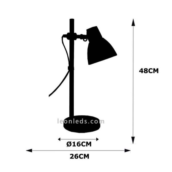 Candeeiro de estudo branco e madeira...