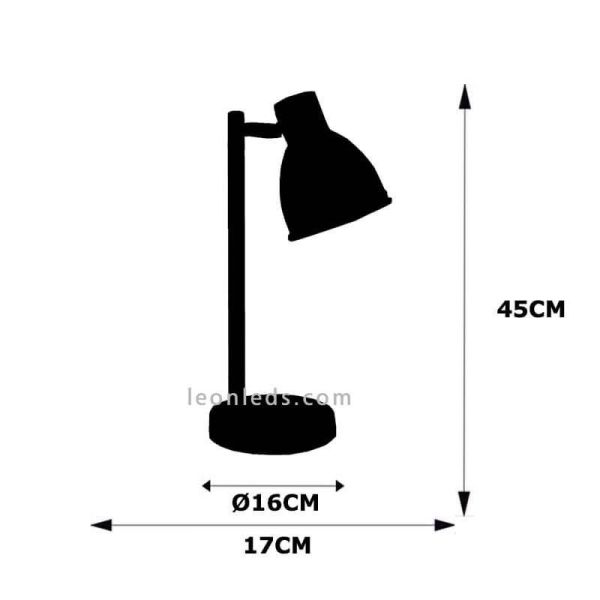 Flexo Madera y Blanco Delza Blanco de Fabrilamp | LeonLedflexosparaestudio