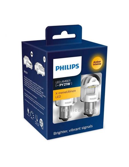 Bombillas LED ambar para intermitente con Can Bus Philips extreme ultinon | LeonLeds.com