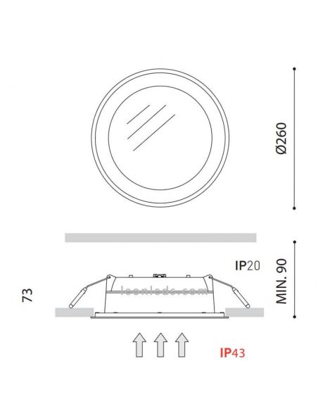 Downlight LED blanc ArkosLight Drop 1
