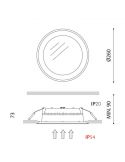 Dimensiones Drop 2 ip54 ArkosLIGHT LED | LeonLeds Iluminación
