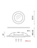 Dimensiones Drop Mini 3 Downlight LED 10W ArkosLight