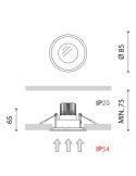 Dimensions Drop Micro 1 LED ArkosLight
