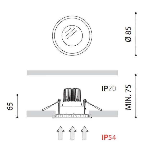 Spot encastrable à micro LED goutte transparente