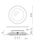 Dimensiones ArkosLight Drop Maxi 2 IP43 | LeonLeds