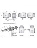 Faro Delantero halógeno 24V con soporte Inferior al mejor precio| LeonLeds Iluminación