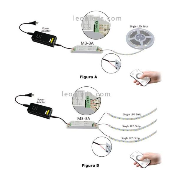 Controlador tira LED monocolor