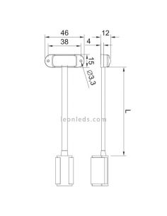 Fristom FT-090 Veilleuse LED hermétique pour buses de pulvérisation, facile à installer et très efficace | Éclairage LeonLeds 2