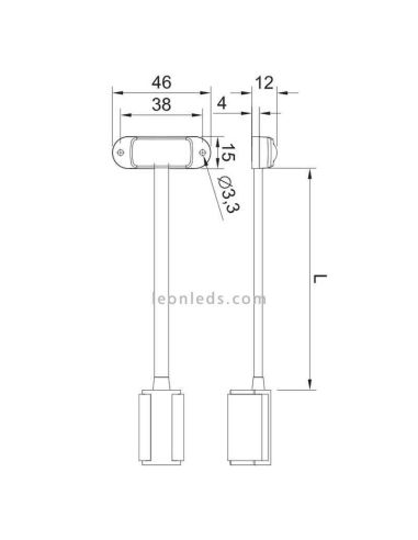 Fristom FT-090 Veilleuse LED hermétique pour buses de pulvérisation, facile à installer et très efficace | Éclairage LeonLeds