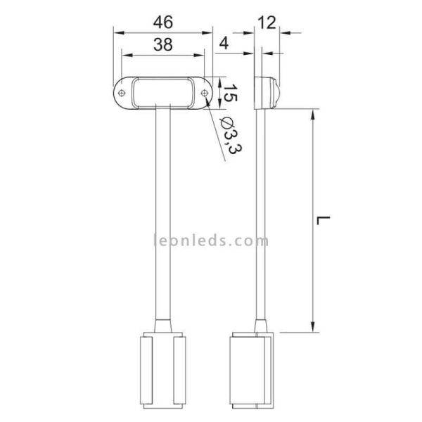 Fristom FT-090 Veilleuse LED hermétique pour buses de pulvérisation, facile à installer et très efficace | Éclairage LeonLeds