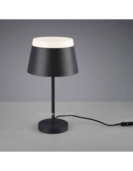 Lámpara de sobremesa negra Baroness