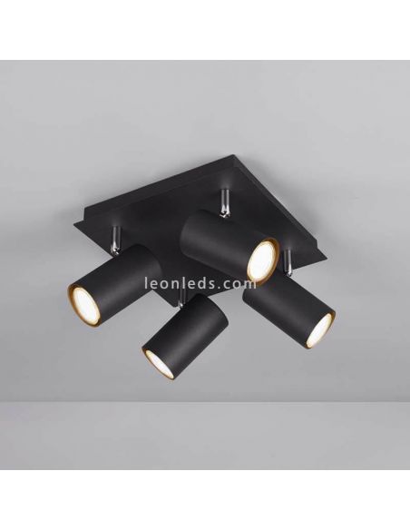 Regleta cuadrada Negra Marley Trio Lighting