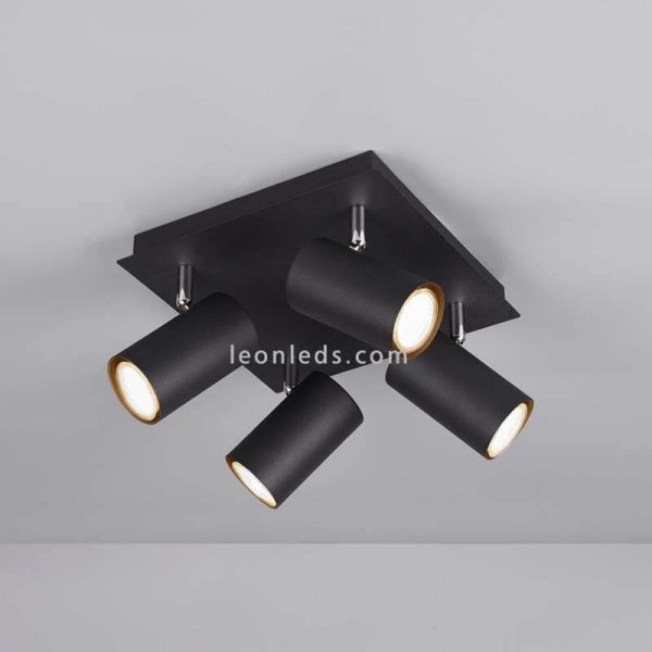 Regleta cuadrada Negra Marley Trio Lighting
