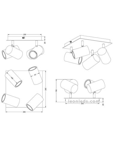 Dimensiones Regleta cromada Marley
