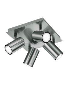 Regleta cuadrada 4 focos cromada Marley Trio Lighting